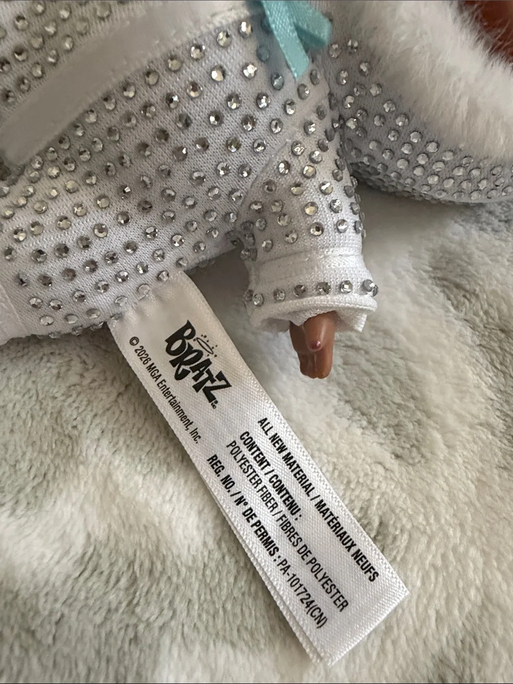 Bratz Babyz Bunny Doll Rhinestone Silver Holiday Ornament NWT